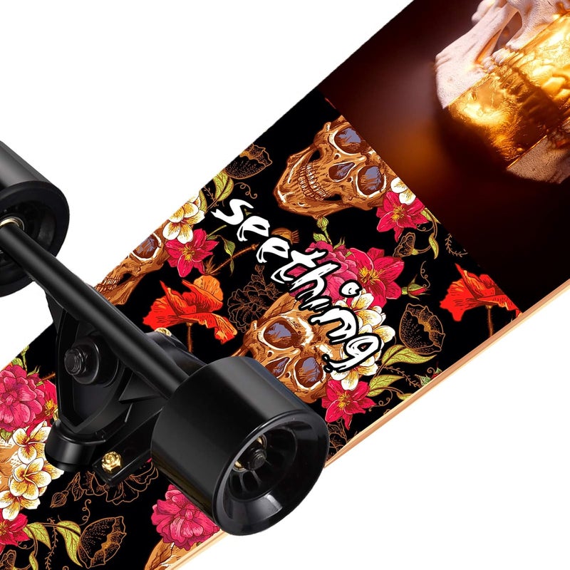 Seething 42 Inch Longboard Skateboard Complete Cruiser Pintail,The Original Artisan Maple Skateboard Cruiser Pintail for Cruising, Carving, Free-Style and Downhill - Image 4